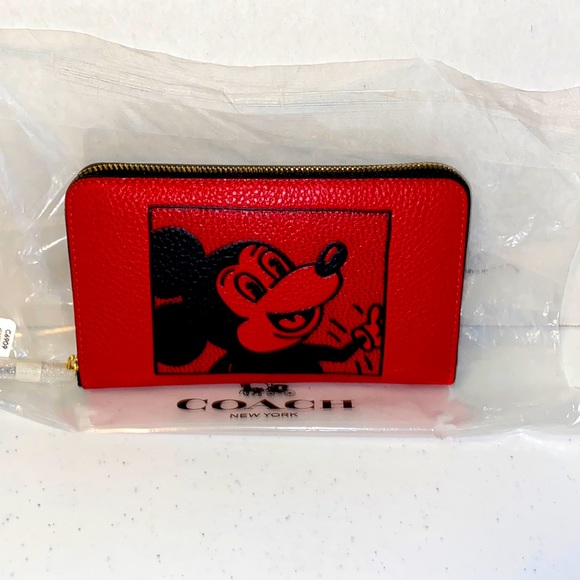 Keith Haring Disney Wallet Coach Coach Disney Mickey Mouse Keith